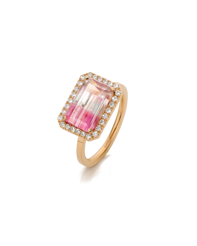 SLAETS Verlovingsringen VERKOCHT Pink/White Tourmaline Ring *VERKOCHT (watches)
